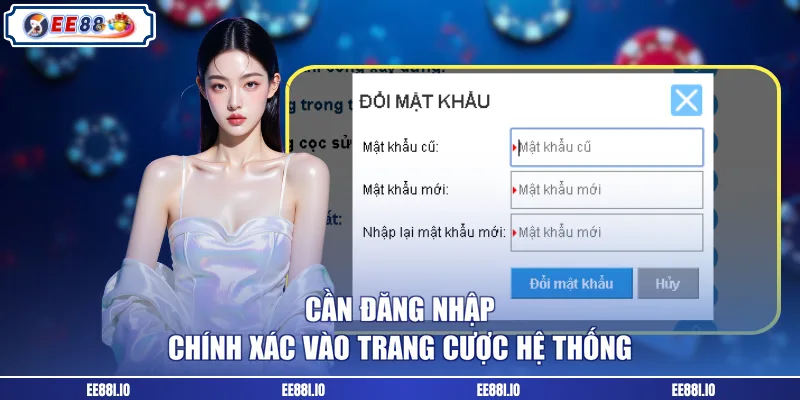 Cần đăng nhập chính xác vào trang cược hệ thống