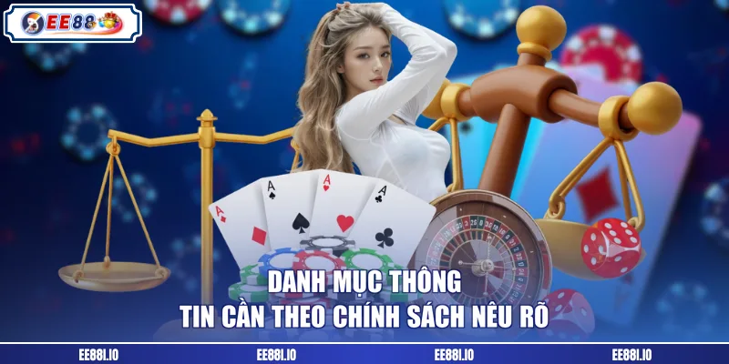 Danh mục thông tin cần theo chính sách nêu rõ